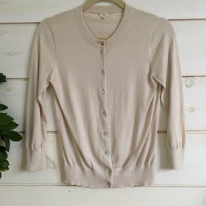 J. CREW cream cardigan